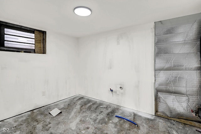 1033 N Dearborn St, Indianapolis, IN 46201 - bathroom featuring unfinished concrete flooring