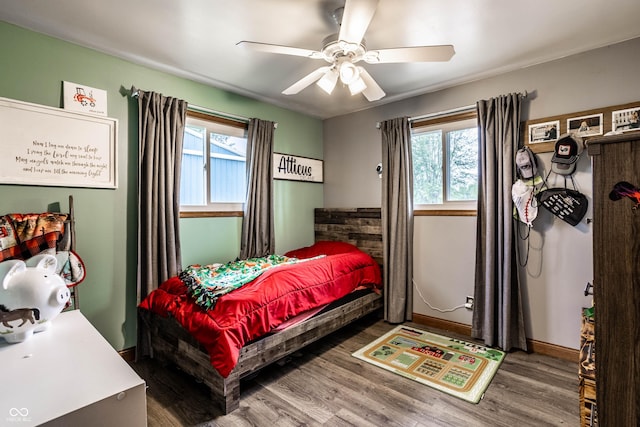 2965 E 1100 N, Pendleton, IN 46064 - bedroom featuring wood finished floors and ceiling fan