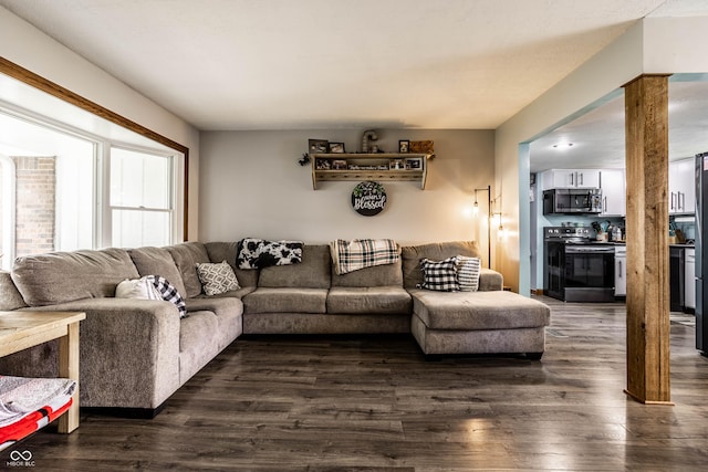 2965 E 1100 N, Pendleton, IN 46064 - living room with dark wood-style flooring