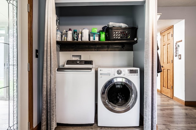 2965 E 1100 N, Pendleton, IN 46064 - clothes washing area with independent washer and dryer, wood finished floors, and baseboards