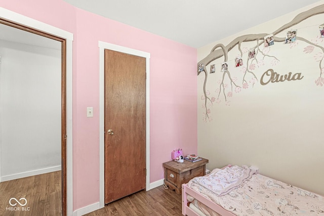 5427 Heights Ave, Indianapolis, IN 46237 - bedroom with wood finished floors and baseboards