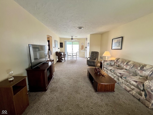 2508 Pamela Ct, Anderson, IN 46012 - living area with carpet and a textured ceiling