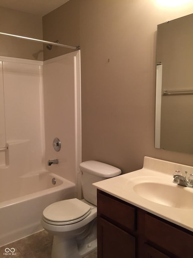 6304 El Paso St, Whitestown, IN 46075 - full bath with shower / bath combination, vanity, toilet, and tile patterned flooring