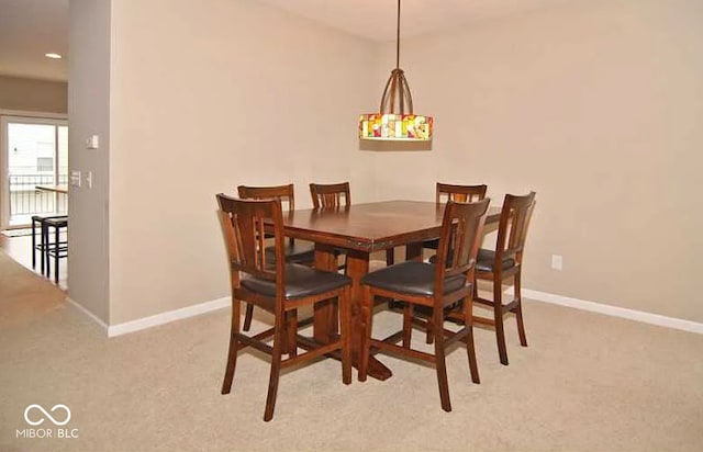 6304 El Paso St, Whitestown, IN 46075 - dining room with baseboards, carpet, and recessed lighting