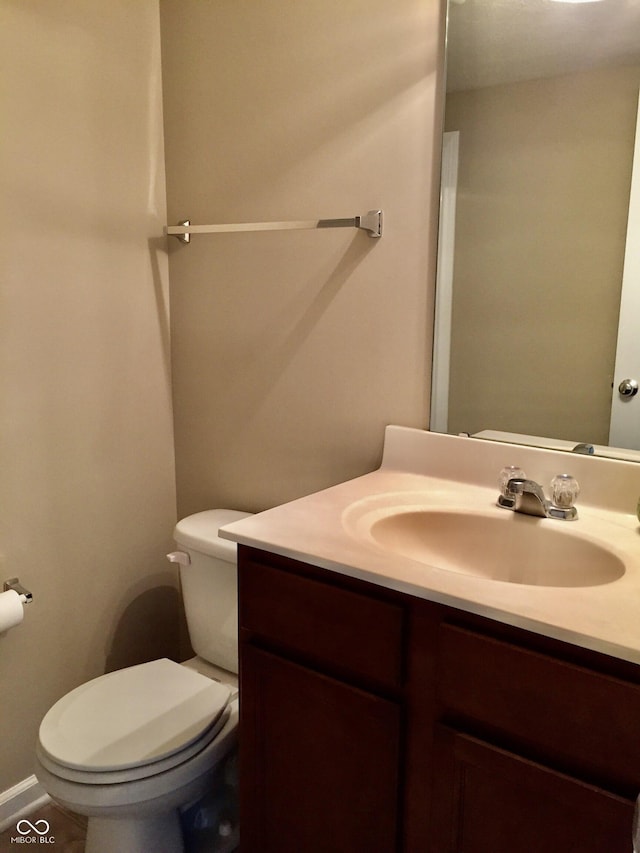 6304 El Paso St, Whitestown, IN 46075 - half bath with toilet, vanity, and baseboards