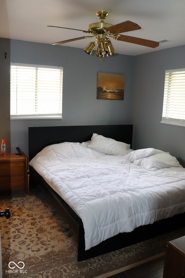 706 Bobs Ct, Beech Grove, IN 46107 - bedroom featuring ceiling fan