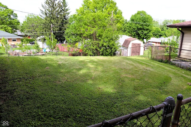 706 Bobs Ct, Beech Grove, IN 46107 - view of yard featuring a storage unit and an outbuilding