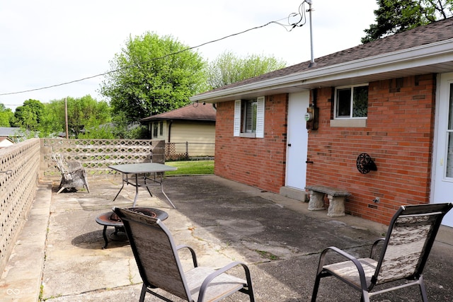 706 Bobs Ct, Beech Grove, IN 46107 - view of patio / terrace with fence