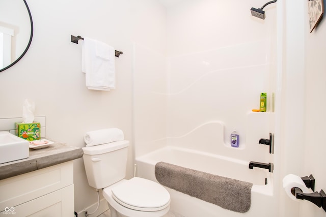 2686 Lafayette Ave, Columbus, IN 47201 - bathroom featuring vanity, toilet, and washtub / shower combination