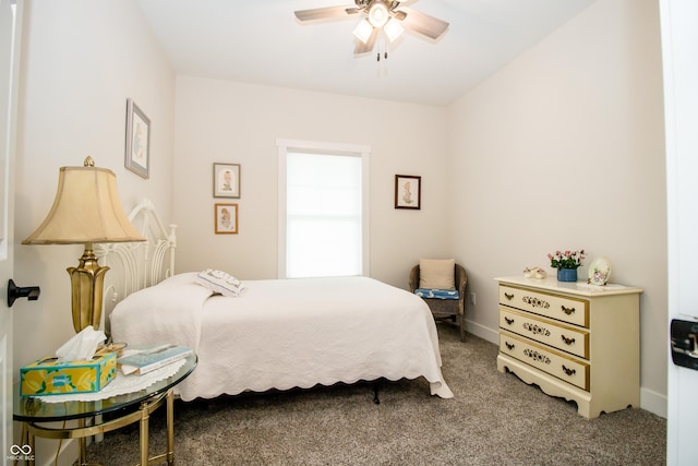 2686 Lafayette Ave, Columbus, IN 47201 - carpeted bedroom with a ceiling fan
