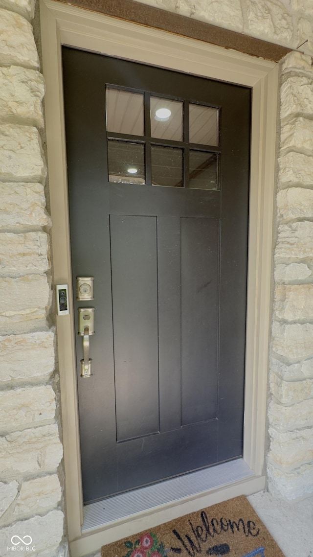 3559 S County Road 475 E, Plainfield, IN 46168 - doorway to property with stone siding
