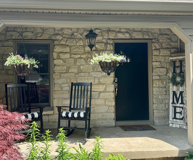 3559 S County Road 475 E, Plainfield, IN 46168 - property entrance featuring stone siding and covered porch