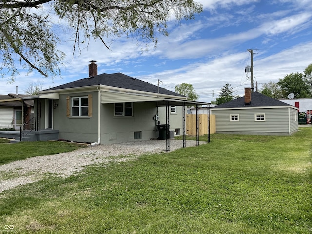 453 Illinois St, Fortville, IN 46040 - back of house featuring a chimney