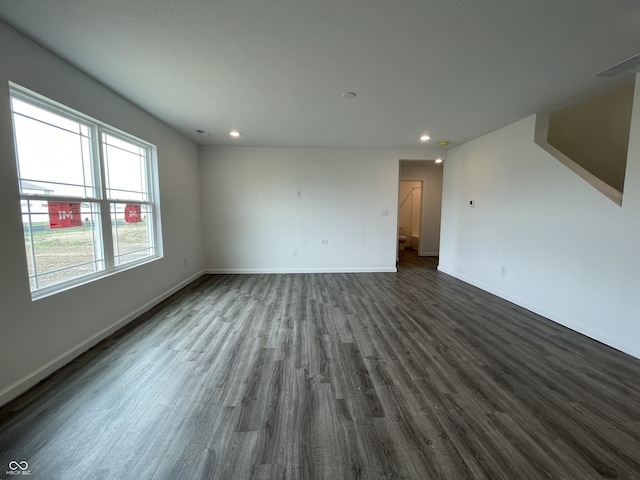 1204 Mcbride St, Greenfield, IN 46140 - spare room with dark wood-style floors and recessed lighting