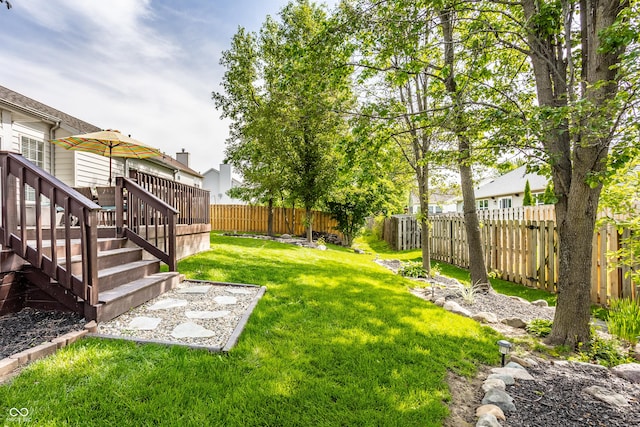 11419 Niagara Dr, Fishers, IN 46037 - view of yard with a deck