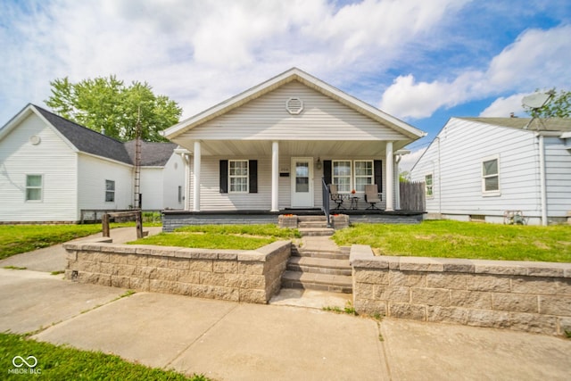 view of front of property featuring a porch