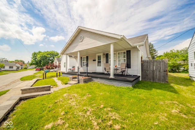 view of front of home with a porch