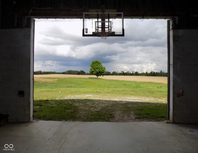 9739 S County Road 825 E, Cloverdale, IN 46120 - view of sport court featuring a view of rural / pastoral area