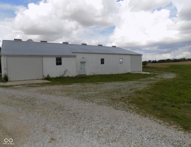 9739 S County Road 825 E, Cloverdale, IN 46120 - back of property featuring concrete block siding and metal roof