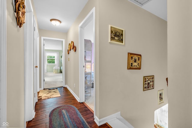 610 N Forest Rd, Crawfordsville, IN 47933 - corridor with dark wood-type flooring and baseboards