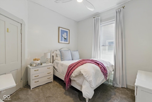 1132 Evison St, Indianapolis, IN 46203 - carpeted bedroom featuring a ceiling fan
