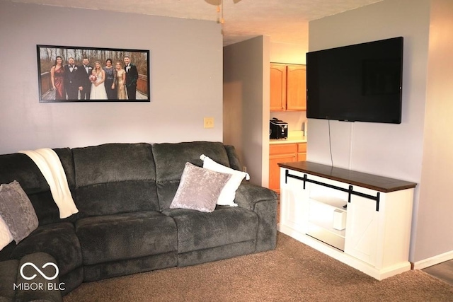 7 Gladiator Dr, Waynetown, IN 47990 - carpeted living area featuring a ceiling fan