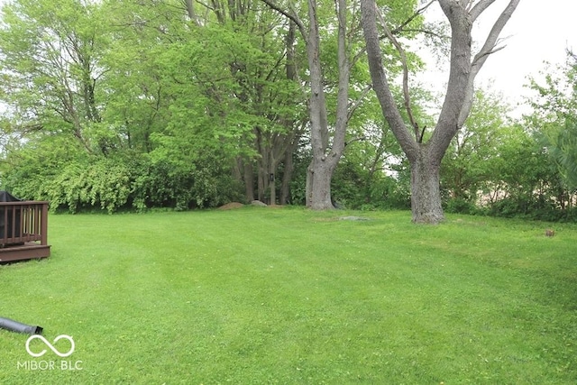 7 Gladiator Dr, Waynetown, IN 47990 - view of green lawn with a deck