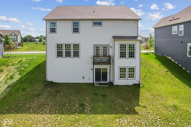 3948 Saddle Club S Parkway, Bargersville, IN 46106 - rear view of house with a lawn and a balcony