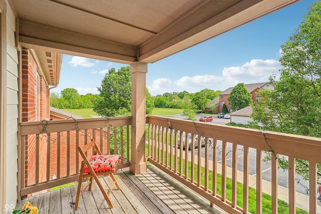 8910 Hunters Creek Dr Unit 207, Indianapolis, IN 46227 - wooden terrace featuring view of scattered trees