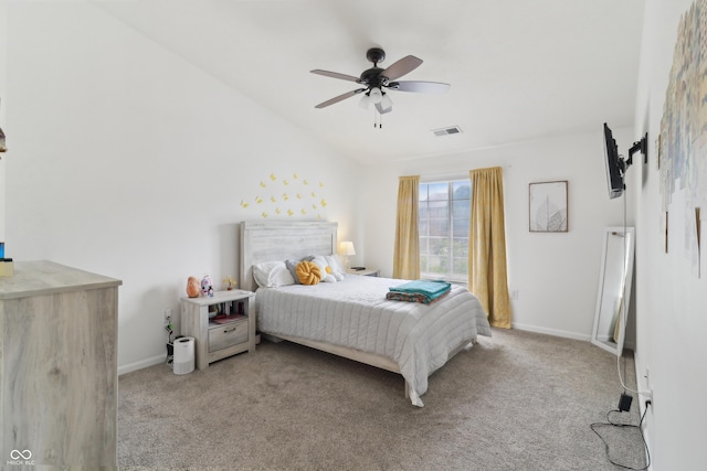 8910 Hunters Creek Dr Unit 207, Indianapolis, IN 46227 - carpeted bedroom with baseboards and a ceiling fan
