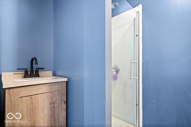 671 W 350 N, Shelbyville, IN 46176 - full bathroom with vanity and an enclosed shower