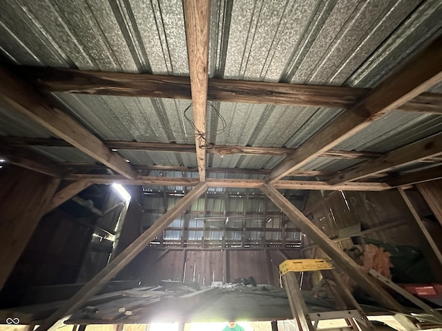 view of attic