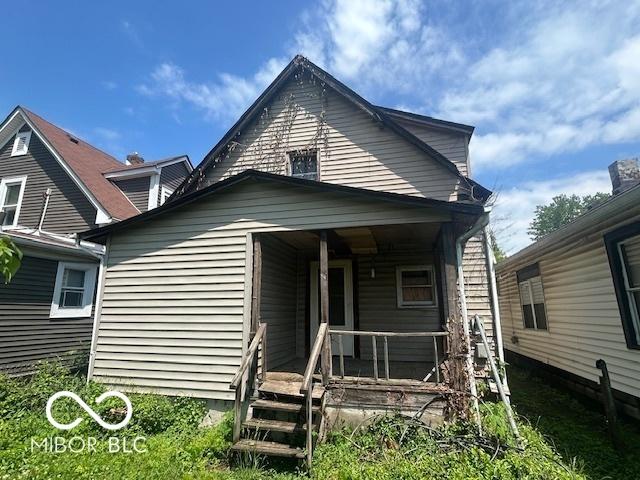 811 W 25th St, Indianapolis, IN 46208 - view of front of home featuring covered porch