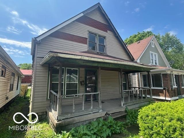 811 W 25th St, Indianapolis, IN 46208 - view of front facade featuring a porch