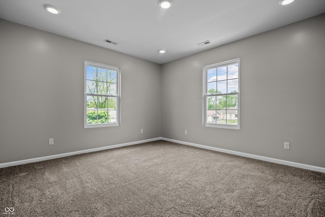 1825 E Maryland St, Indianapolis, IN 46201 - unfurnished room featuring baseboards, recessed lighting, and carpet flooring