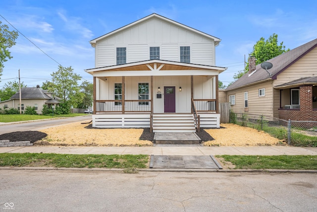 1825 E Maryland St, Indianapolis, IN 46201 - traditional style home featuring board and batten siding and a porch