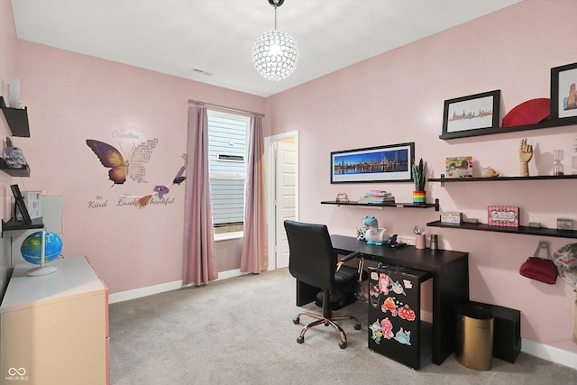 3592 Gillsland Rd, Bargersville, IN 46106 - office area with carpet flooring and baseboards