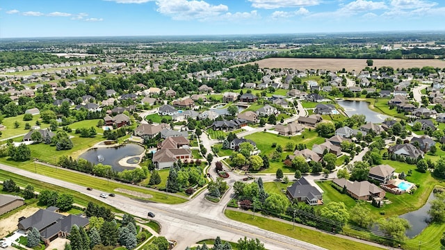 7116 Trail Ridge Ln, Indianapolis, IN 46259 - aerial view of residential area featuring a nearby body of water