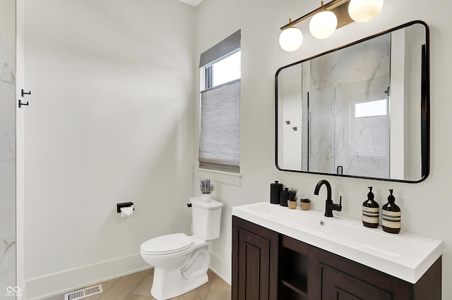 7116 Trail Ridge Ln, Indianapolis, IN 46259 - bathroom with a marble finish shower and vanity