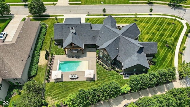 7116 Trail Ridge Ln, Indianapolis, IN 46259 - bird's eye view of a pool
