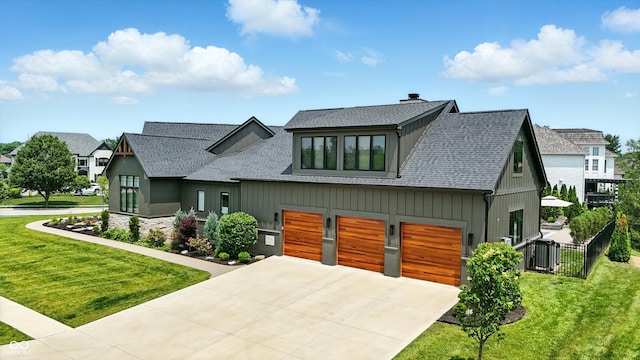 7116 Trail Ridge Ln, Indianapolis, IN 46259 - view of front of house featuring a shingled roof, a garage, driveway, and a residential view