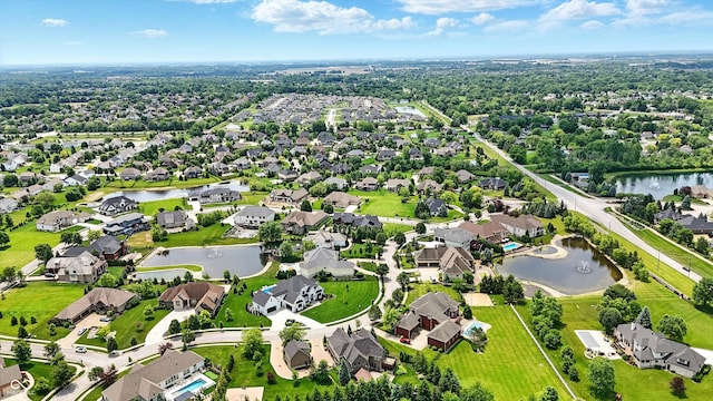 7116 Trail Ridge Ln, Indianapolis, IN 46259 - aerial perspective of suburban area featuring a nearby body of water