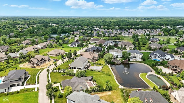 7116 Trail Ridge Ln, Indianapolis, IN 46259 - aerial view of residential area featuring a nearby body of water