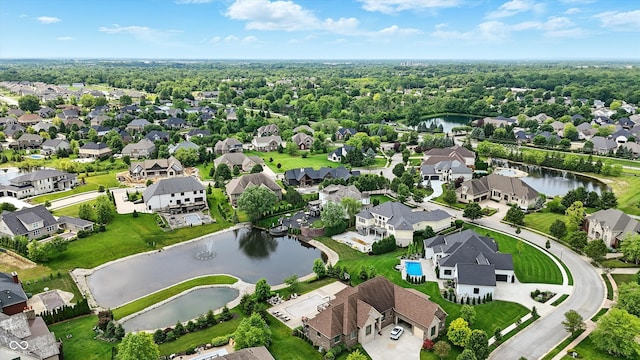 7116 Trail Ridge Ln, Indianapolis, IN 46259 - aerial view of property's location with a large body of water and nearby suburban area