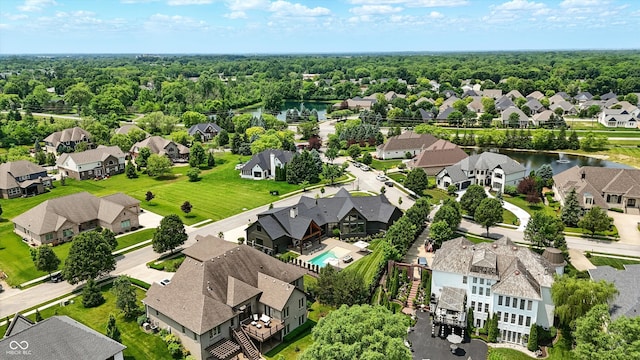 7116 Trail Ridge Ln, Indianapolis, IN 46259 - aerial perspective of suburban area featuring a nearby body of water