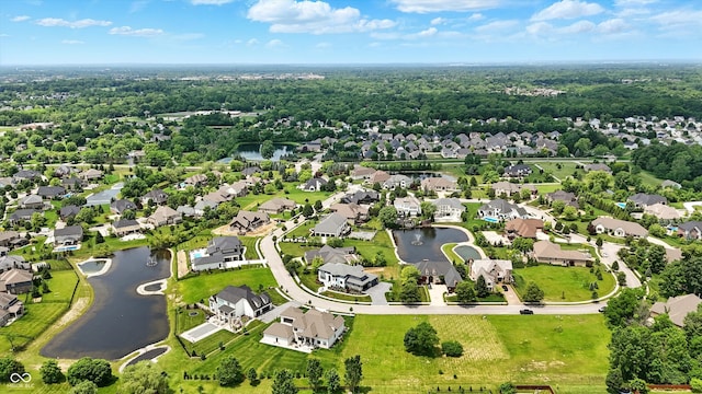 7116 Trail Ridge Ln, Indianapolis, IN 46259 - aerial view of residential area featuring a nearby body of water