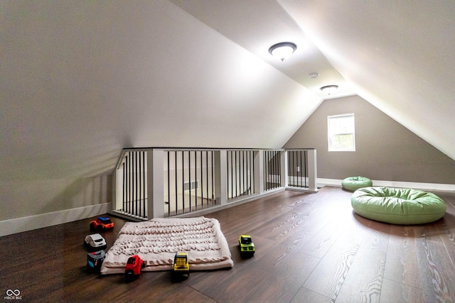 2935 N Grizzly Ln, Martinsville, IN 46151 - additional living space with wood finished floors, vaulted ceiling, and baseboards