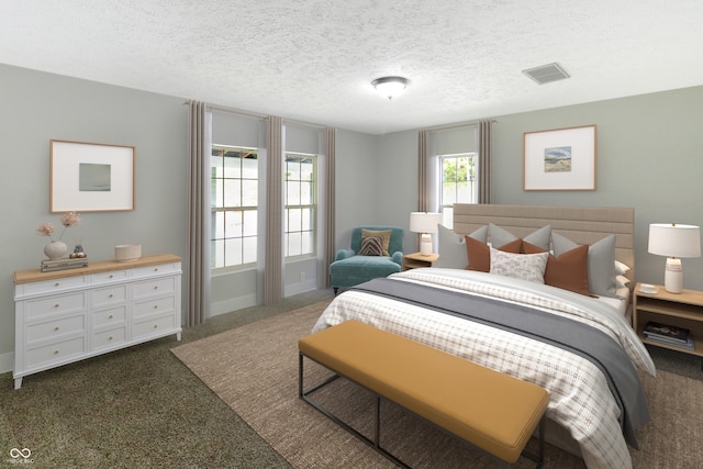 2935 N Grizzly Ln, Martinsville, IN 46151 - bedroom with carpet flooring, baseboards, and a textured ceiling