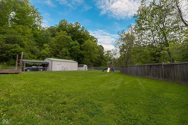 2935 N Grizzly Ln, Martinsville, IN 46151 - view of yard with a playground