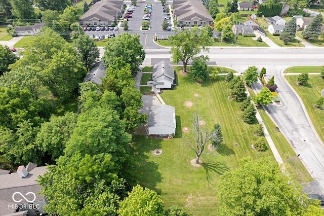606 E County Line Rd, Indianapolis, IN 46227 - aerial view of property and surrounding area with nearby suburban area